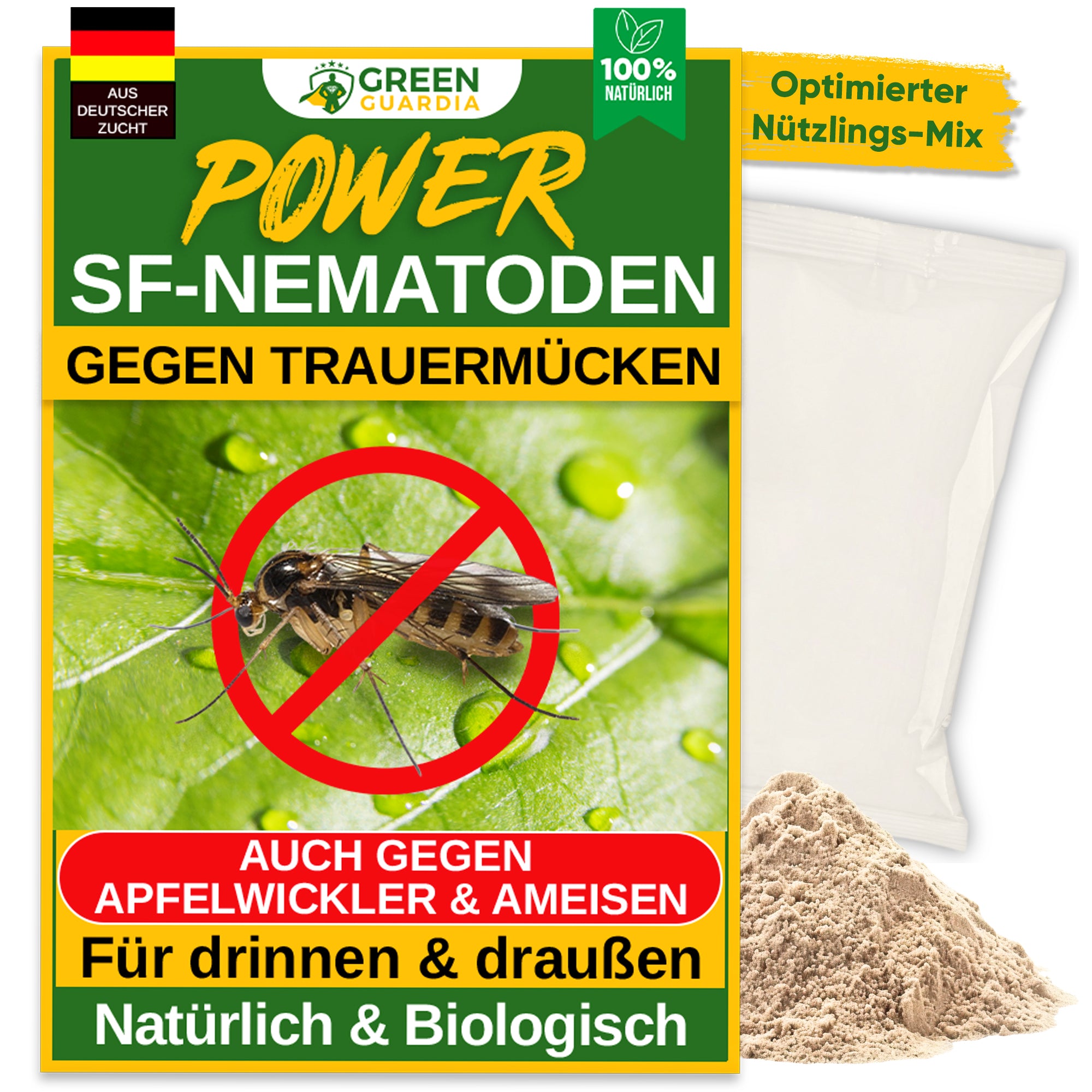 Nématodes SF contre les moucherons des champignons, les carpocapses et les fourmis