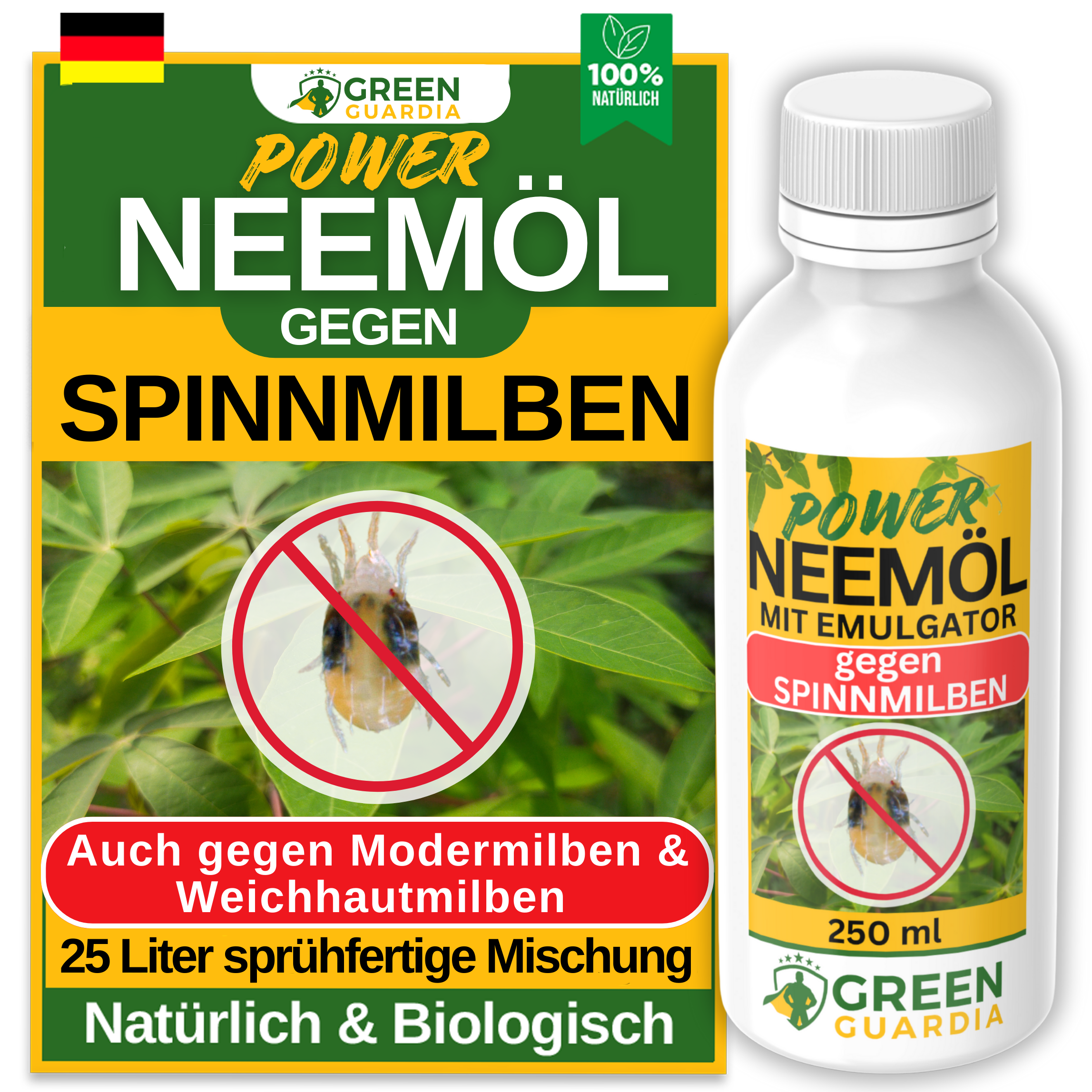 Huile de Neem puissante contre les tétranyques