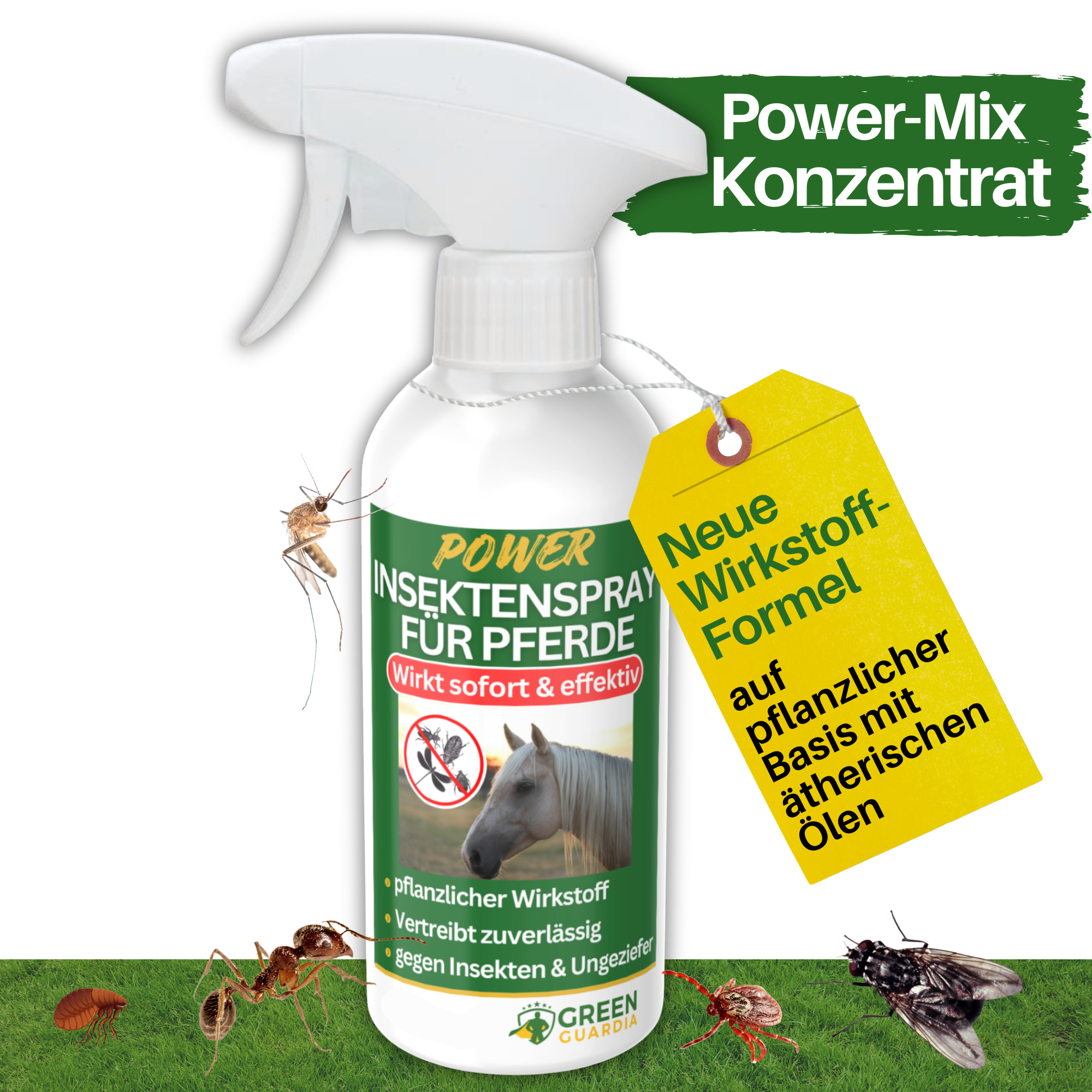 Insect repellent spray power concentrate for horses