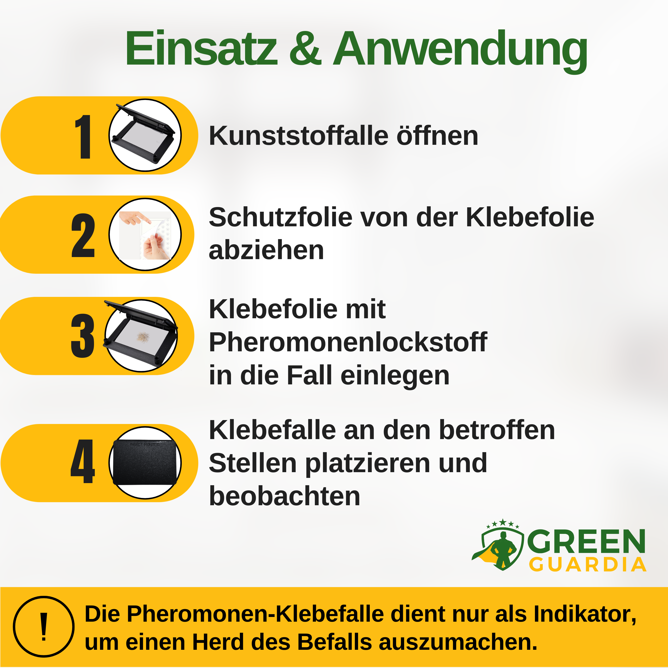 Pest / insect trap with pheromone attractant