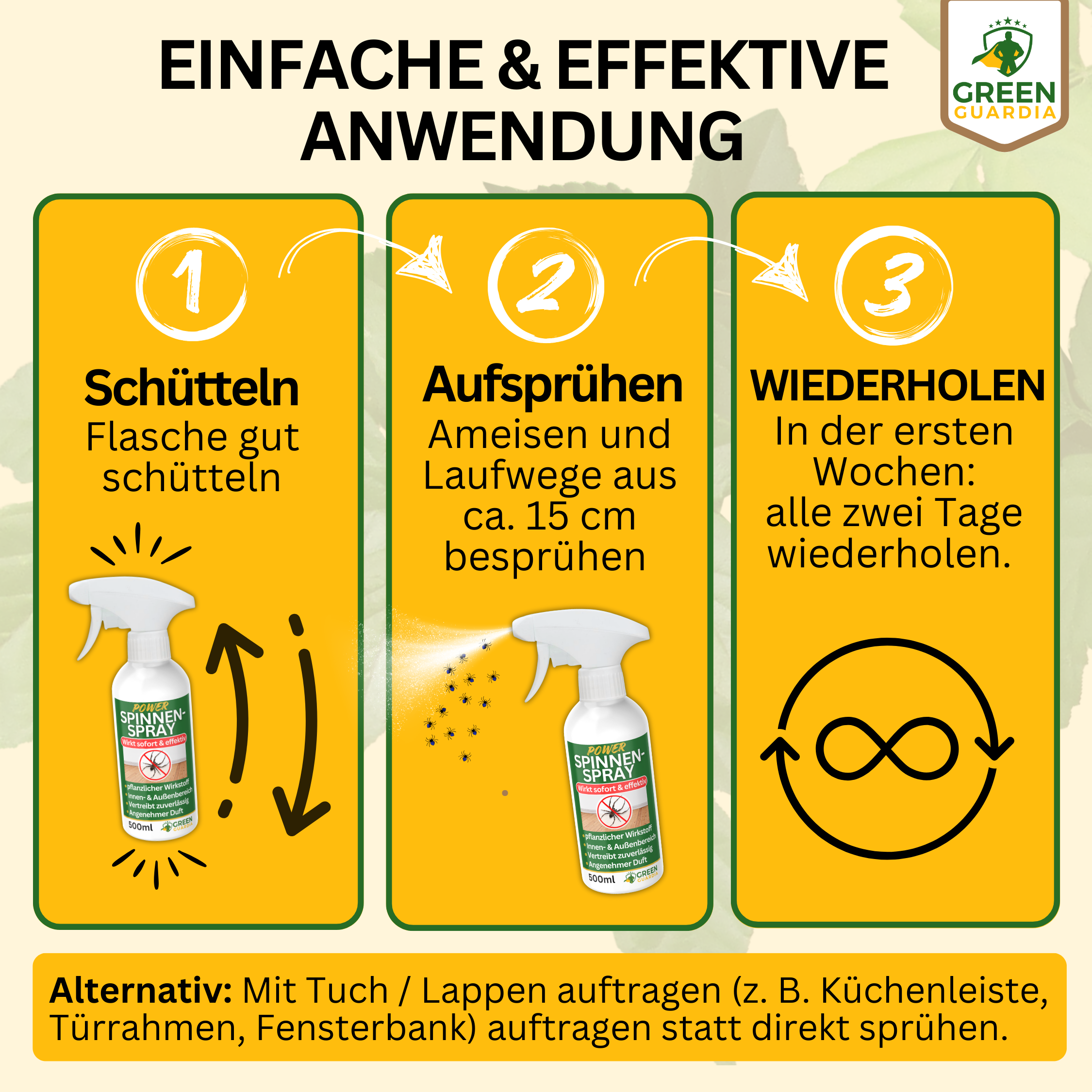 Spray répulsif puissant contre les araignées