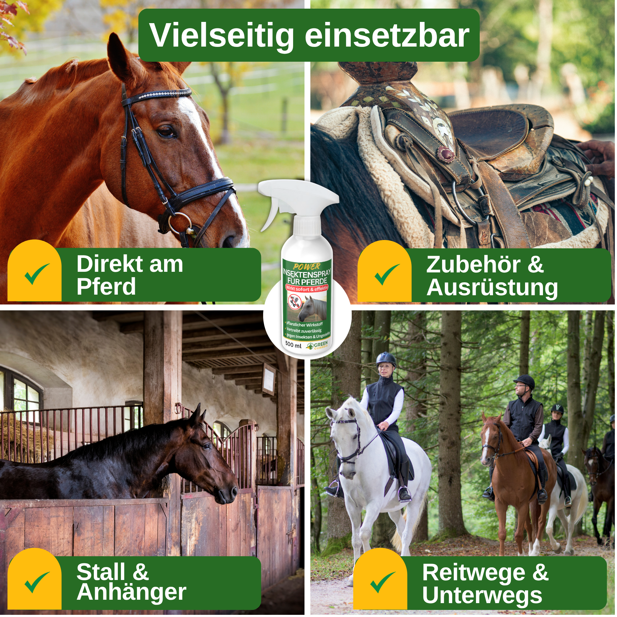 Insect repellent spray power concentrate for horses