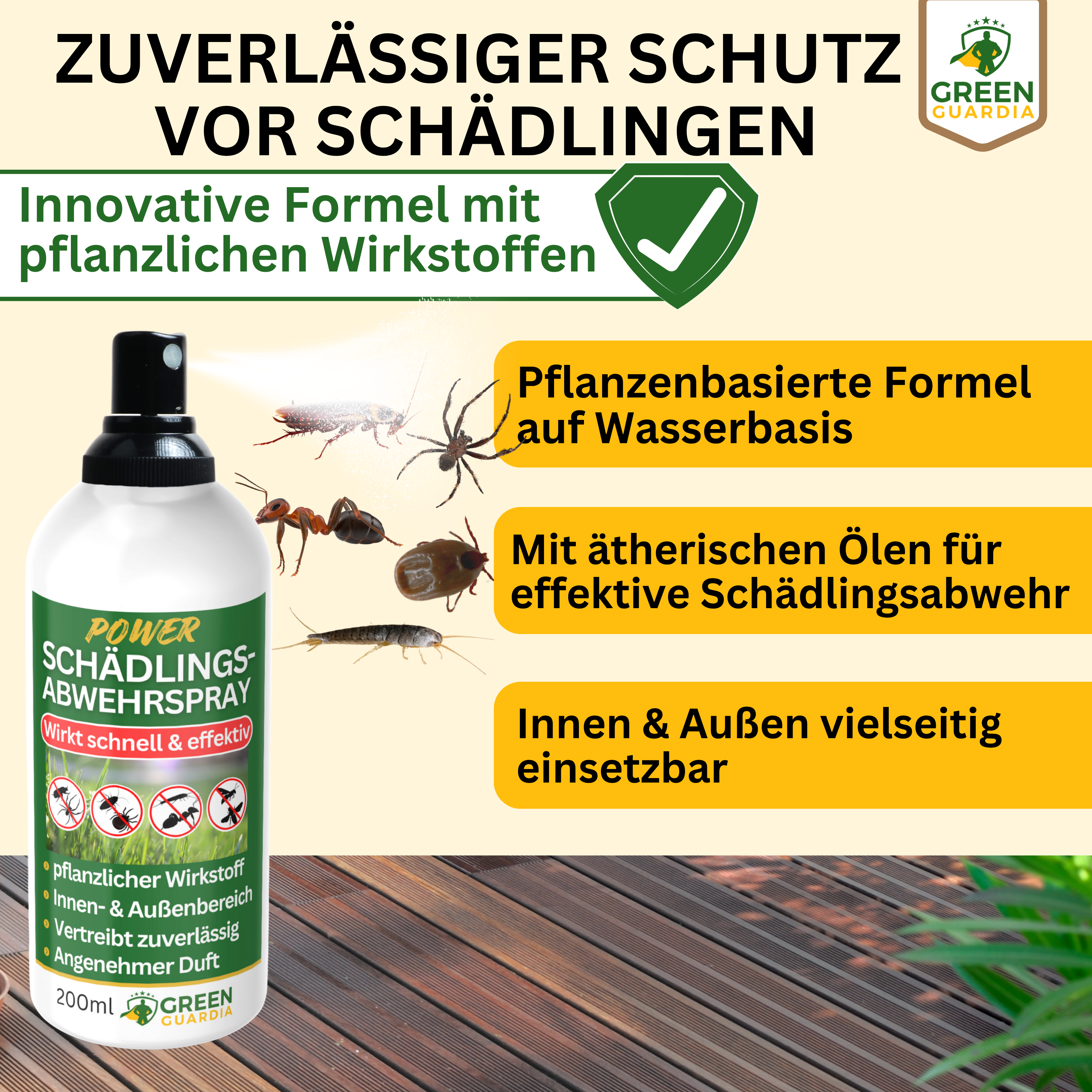 Spray répulsif puissant concentré contre les nuisibles