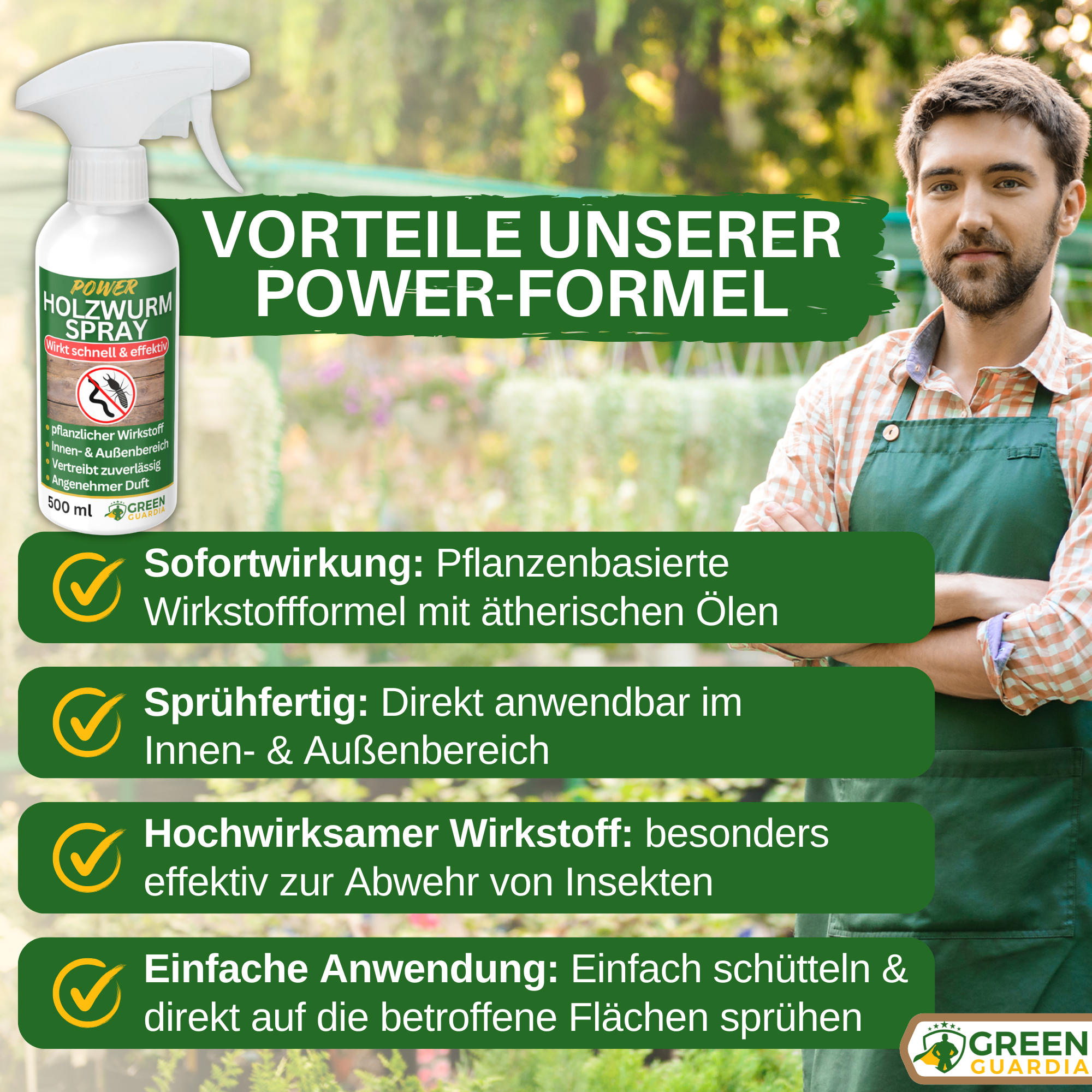 Spray répulsif puissant contre les vers à bois
