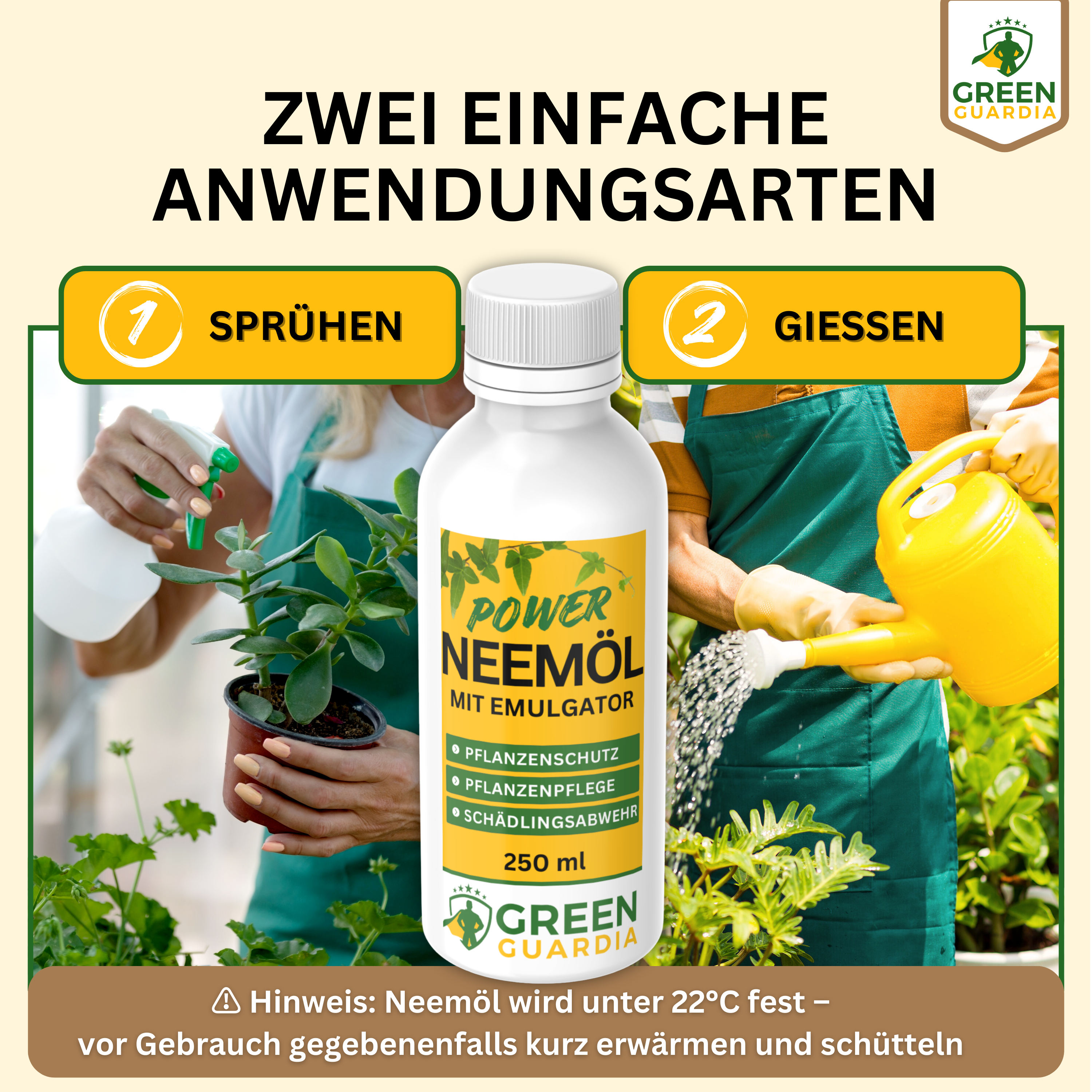 Huile de Neem puissante avec émulsifiant pour plantes d'intérieur et de jardin