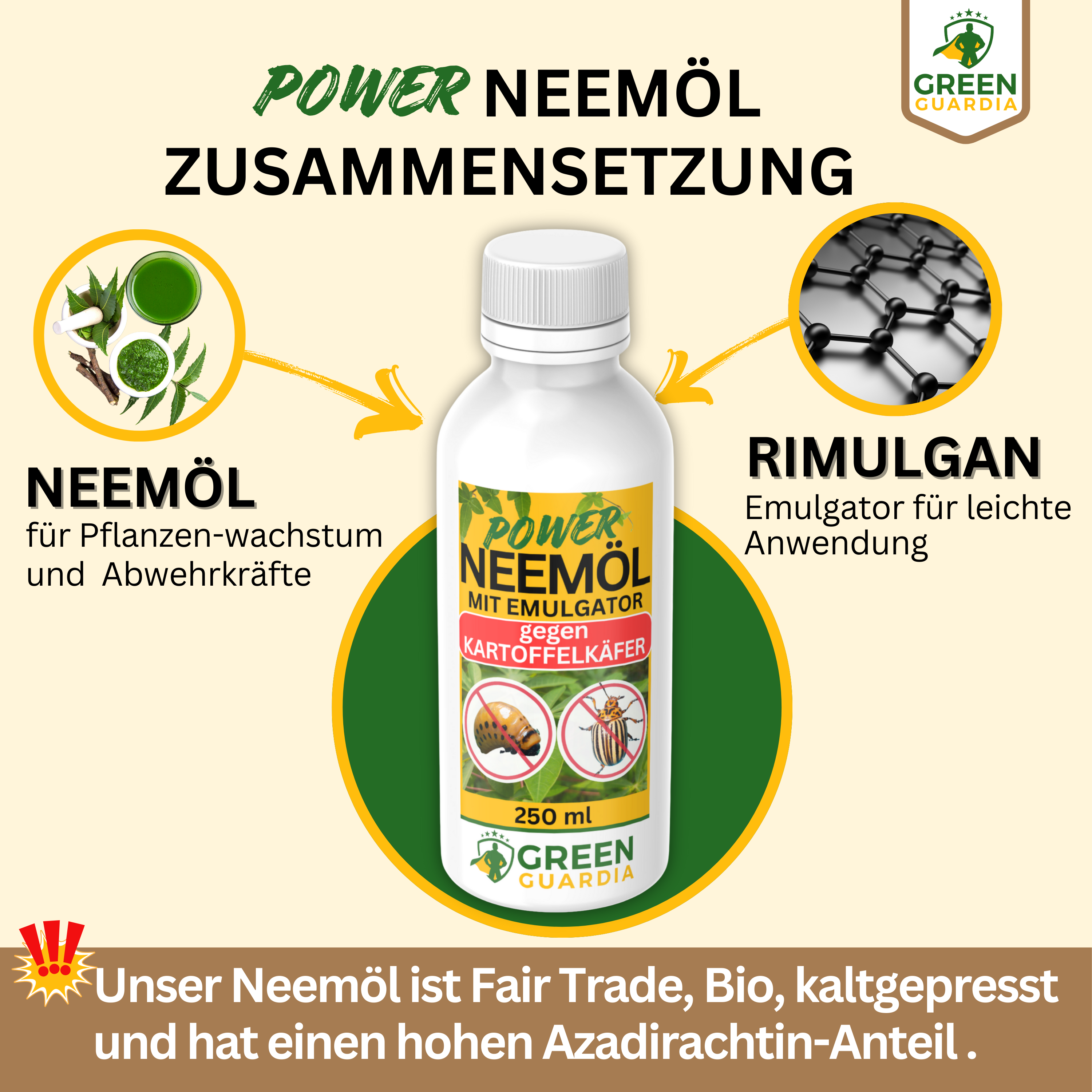 Huile de Neem puissante contre les doryphores