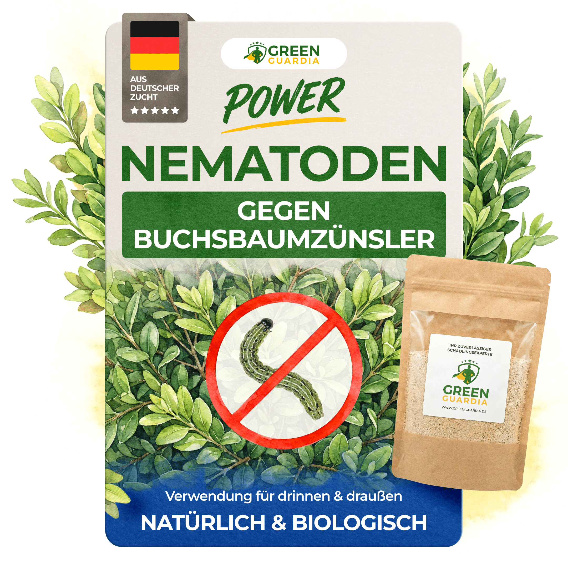 Nematoden gegen Buchsbaumzünsler - Green Guardia - Ihr Experte für Schädlinge und Pflanzen