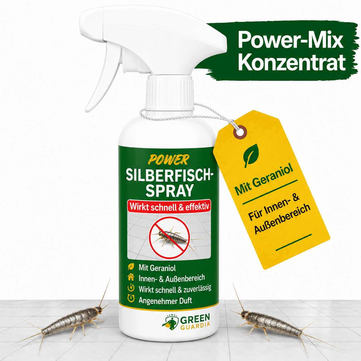 Silberfisch / Papierfisch Abwehrspray Power-Konzentrat - Green Guardia - Ihr Experte für Schädlinge und Pflanzen