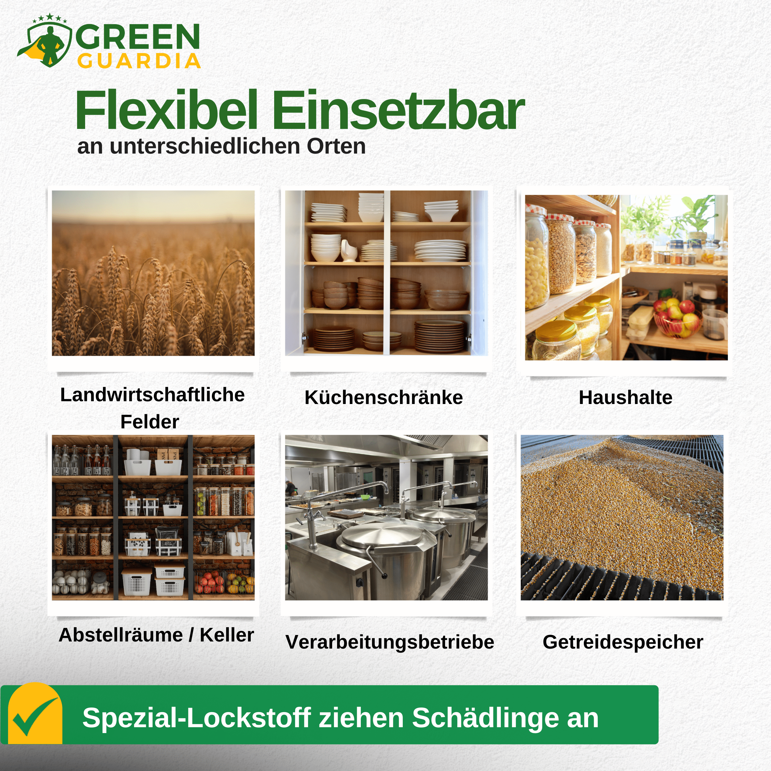 3x Ungeziefer / Insekten Falle mit Spezial - Lockstoff (Gratis) - Green Guardia - Ihr Experte für Schädlinge und Pflanzen