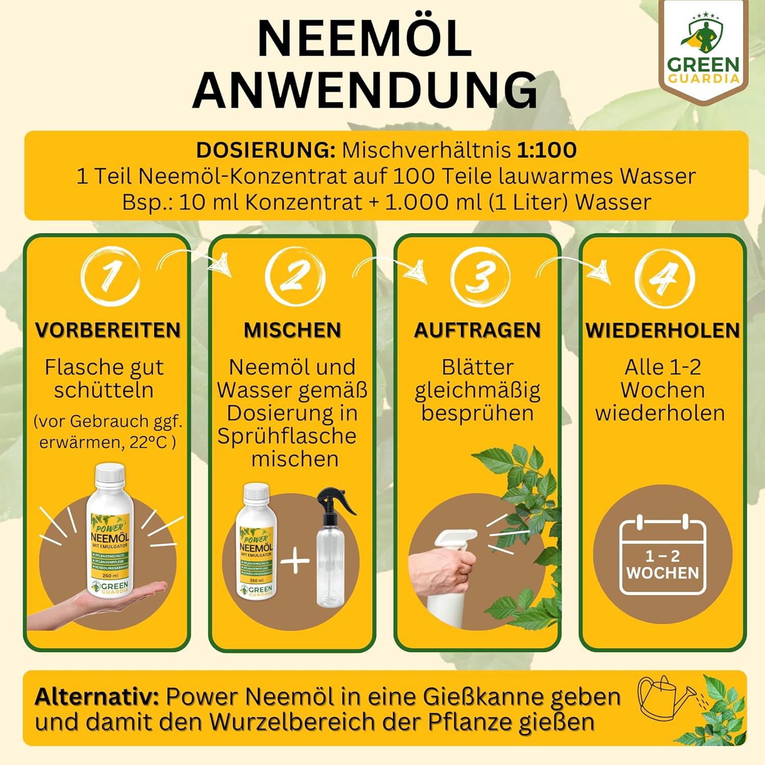 Power Neem Oil with Emulsifier for Houseplants &amp; Garden 