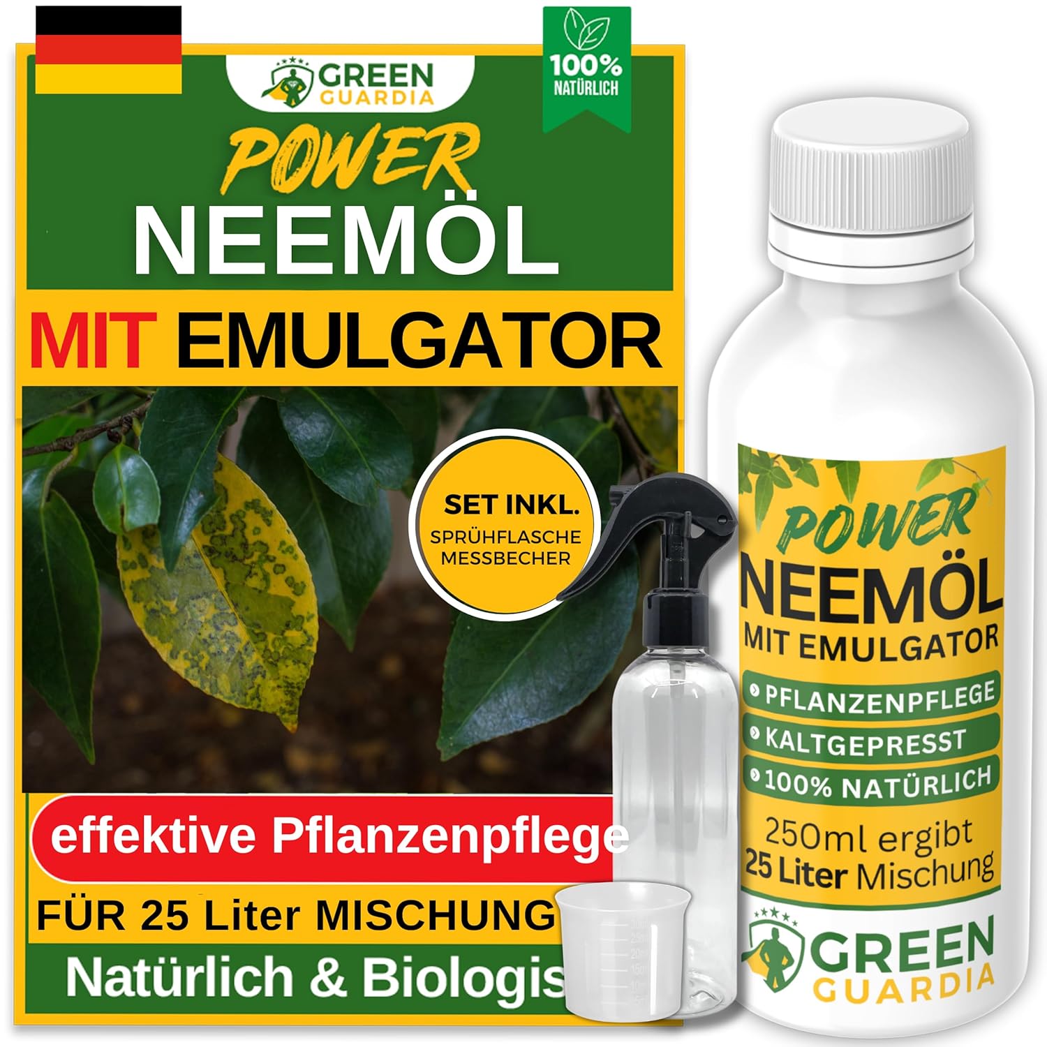 Power Neem Oil with Emulsifier for Houseplants &amp; Garden 