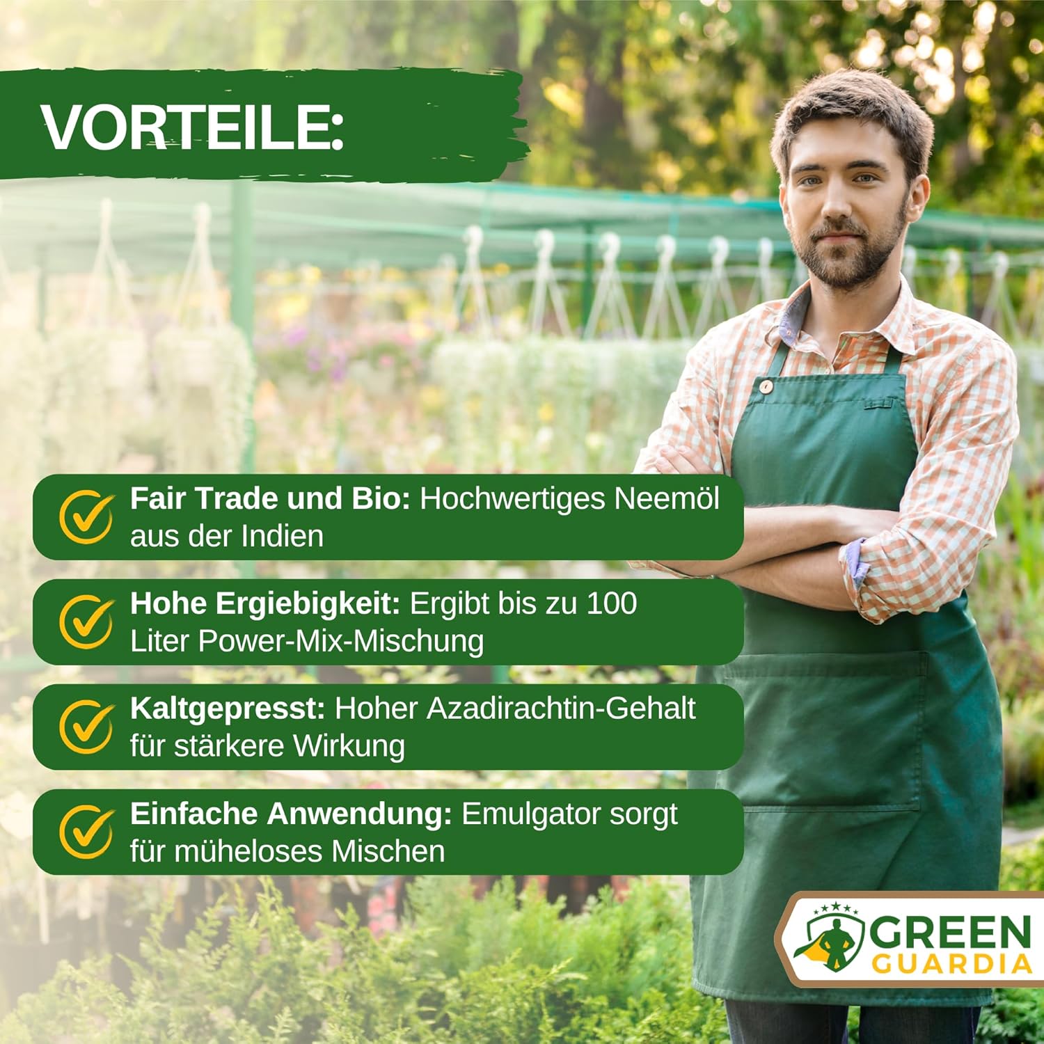 Power Neem Oil with Emulsifier for Houseplants &amp; Garden 