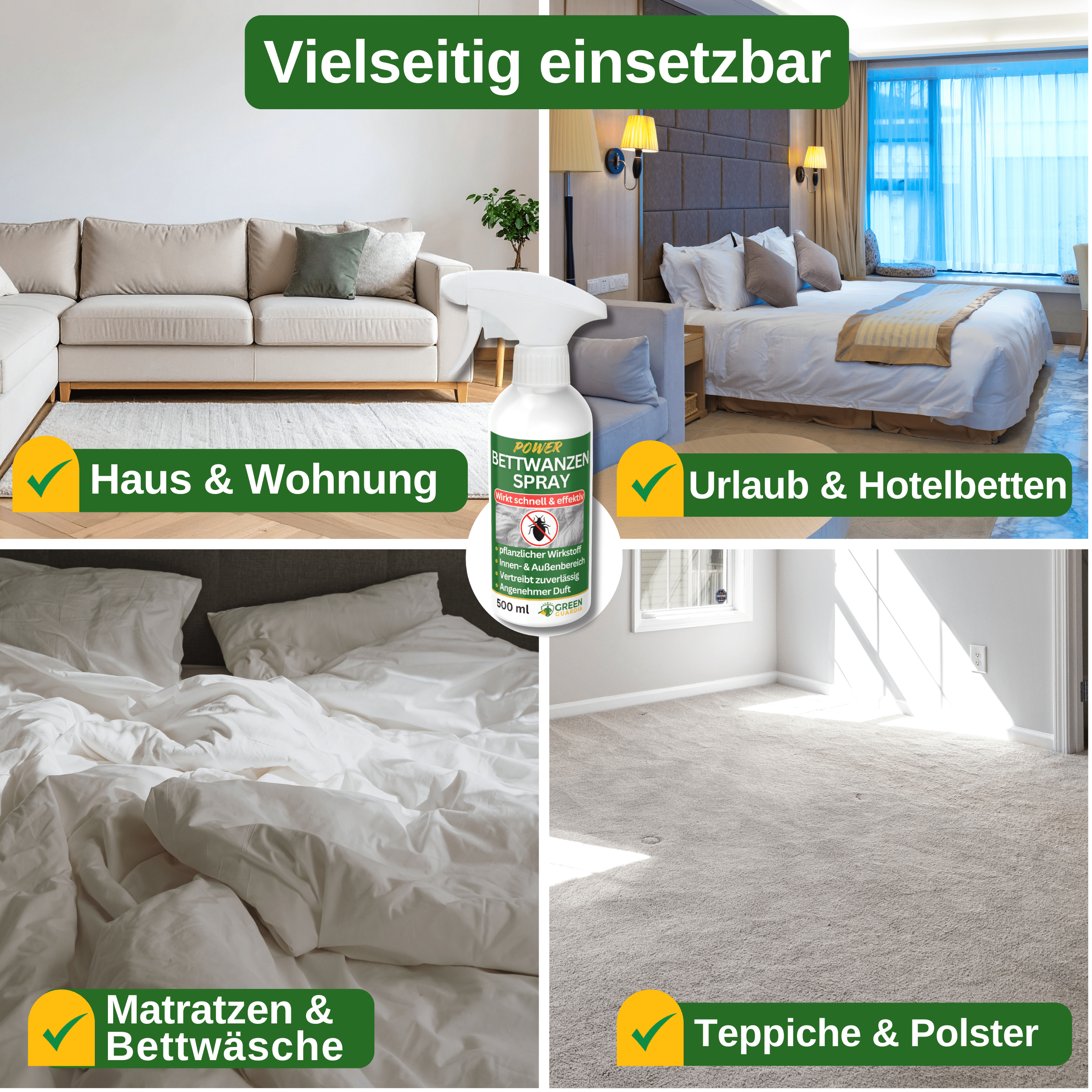 Bettwanzen-Abwehrspray Power-Konzentrat - Green Guardia - Ihr Experte für Schädlinge und Pflanzen