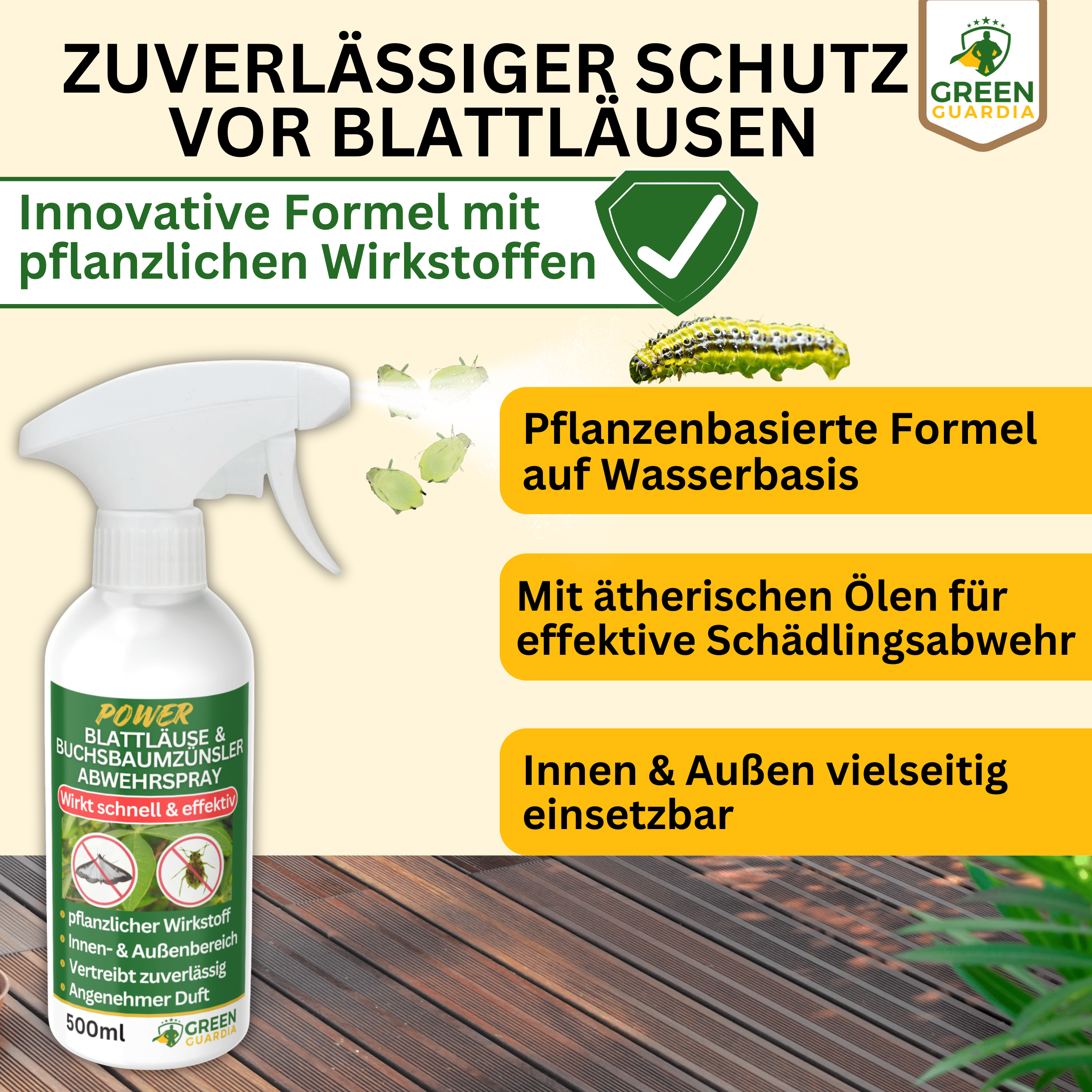 Blattläuse Abwehrspray Power - Konzentrat - Green Guardia - Ihr Experte für Schädlinge und Pflanzen