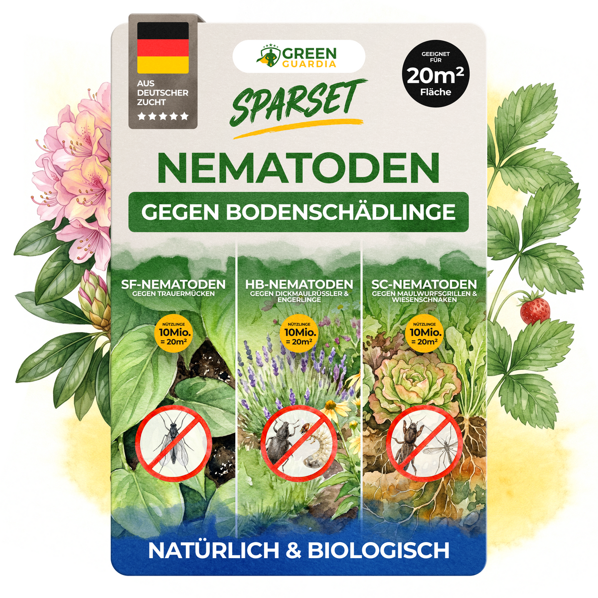 Kit de nématodes contre les nuisibles du sol