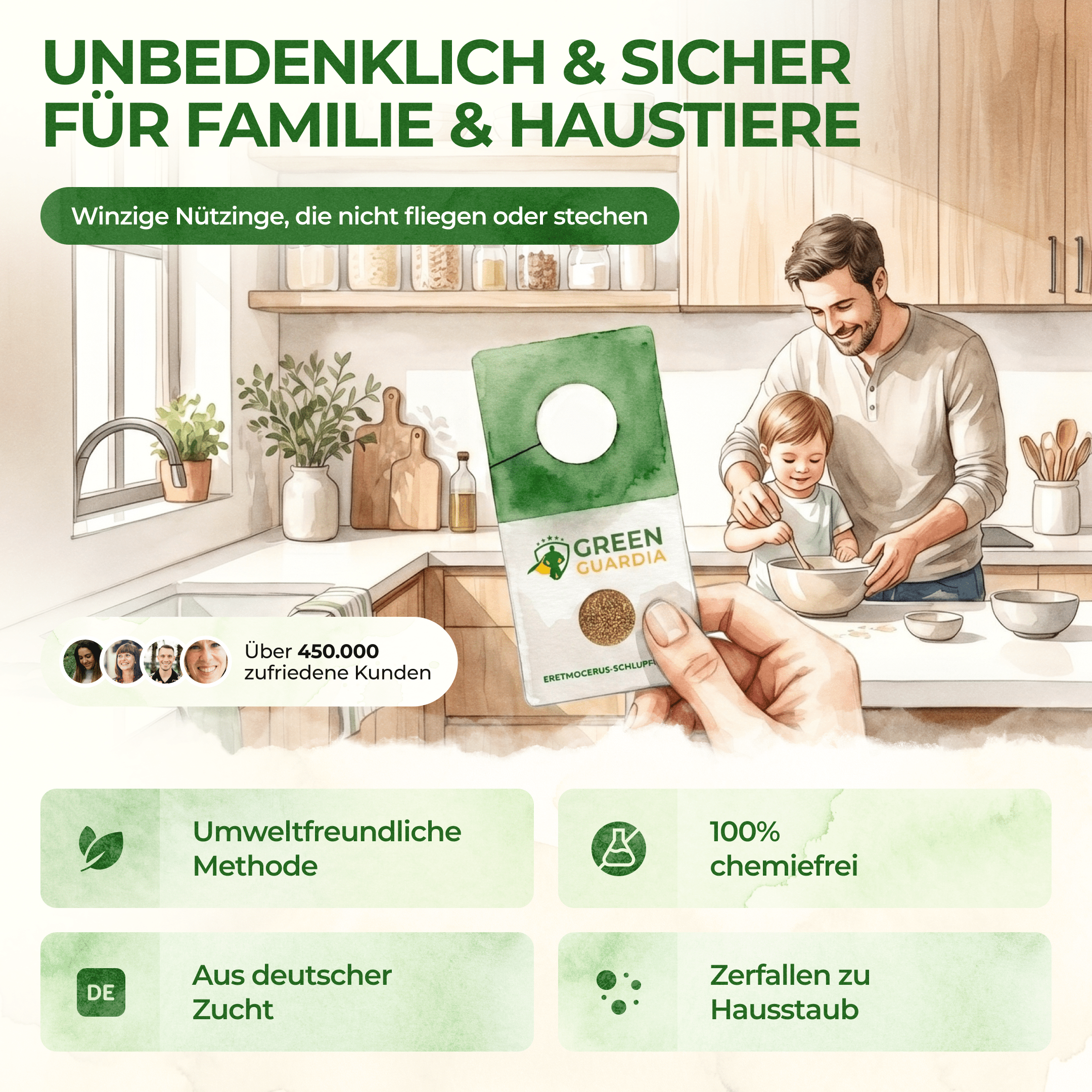 Eretmocerus - Schlupfwespen gegen Weiße - & Tabak Fliegen - Green Guardia - Ihr Experte für Schädlinge und Pflanzen