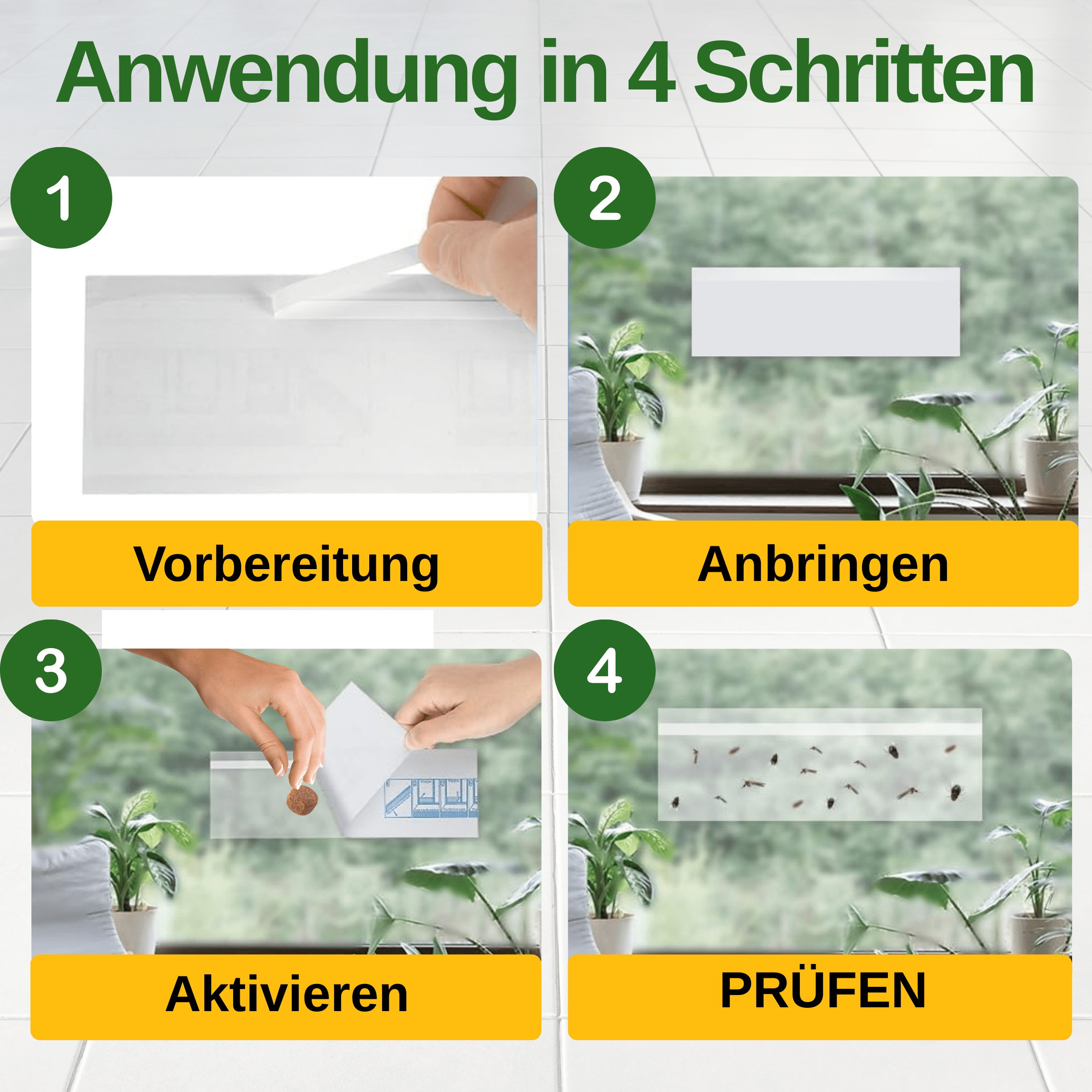 Fliegen Fenster - Falle mit Spezial - Lockstoff - Green Guardia - Ihr Experte für Schädlinge und Pflanzen