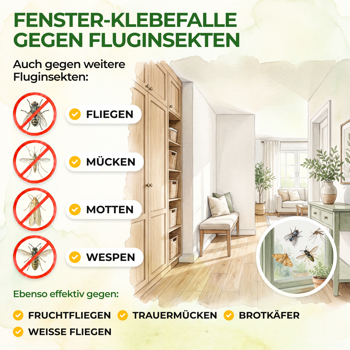Flying insect window trap
