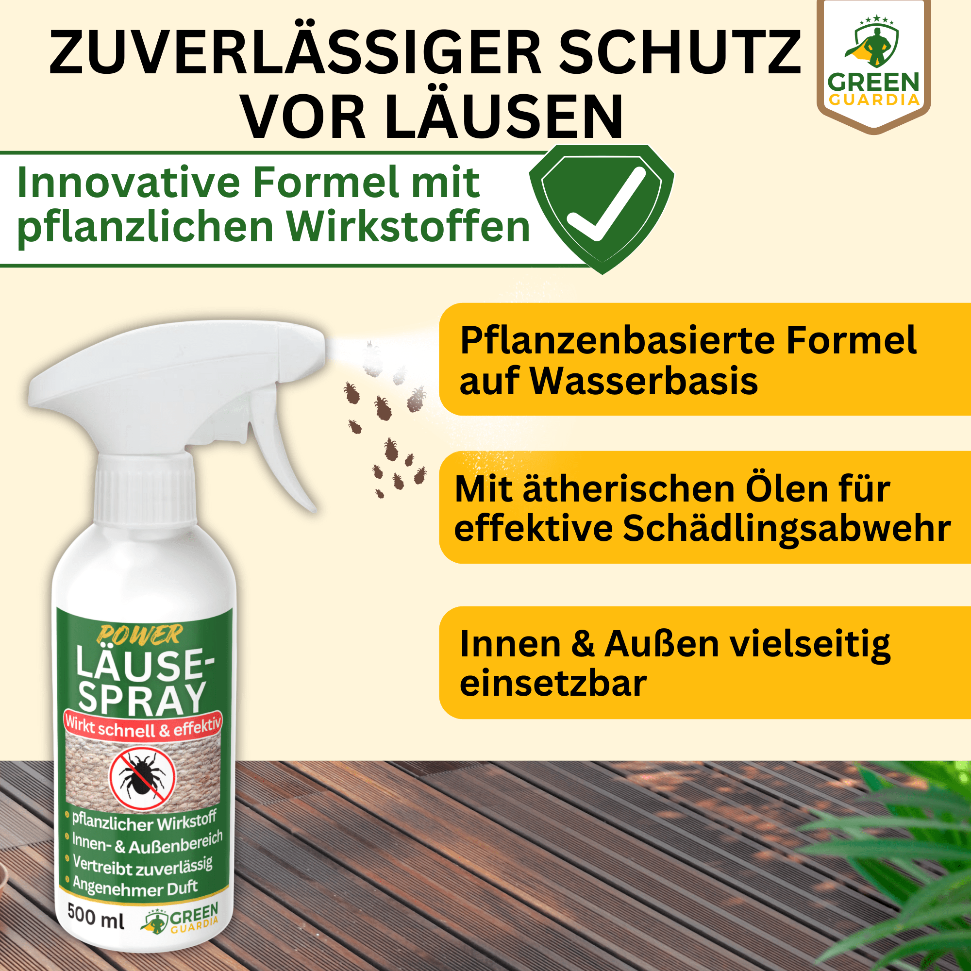 Läuse - Abwehrspray Power - Konzentrat - Green Guardia - Ihr Experte für Schädlinge und Pflanzen