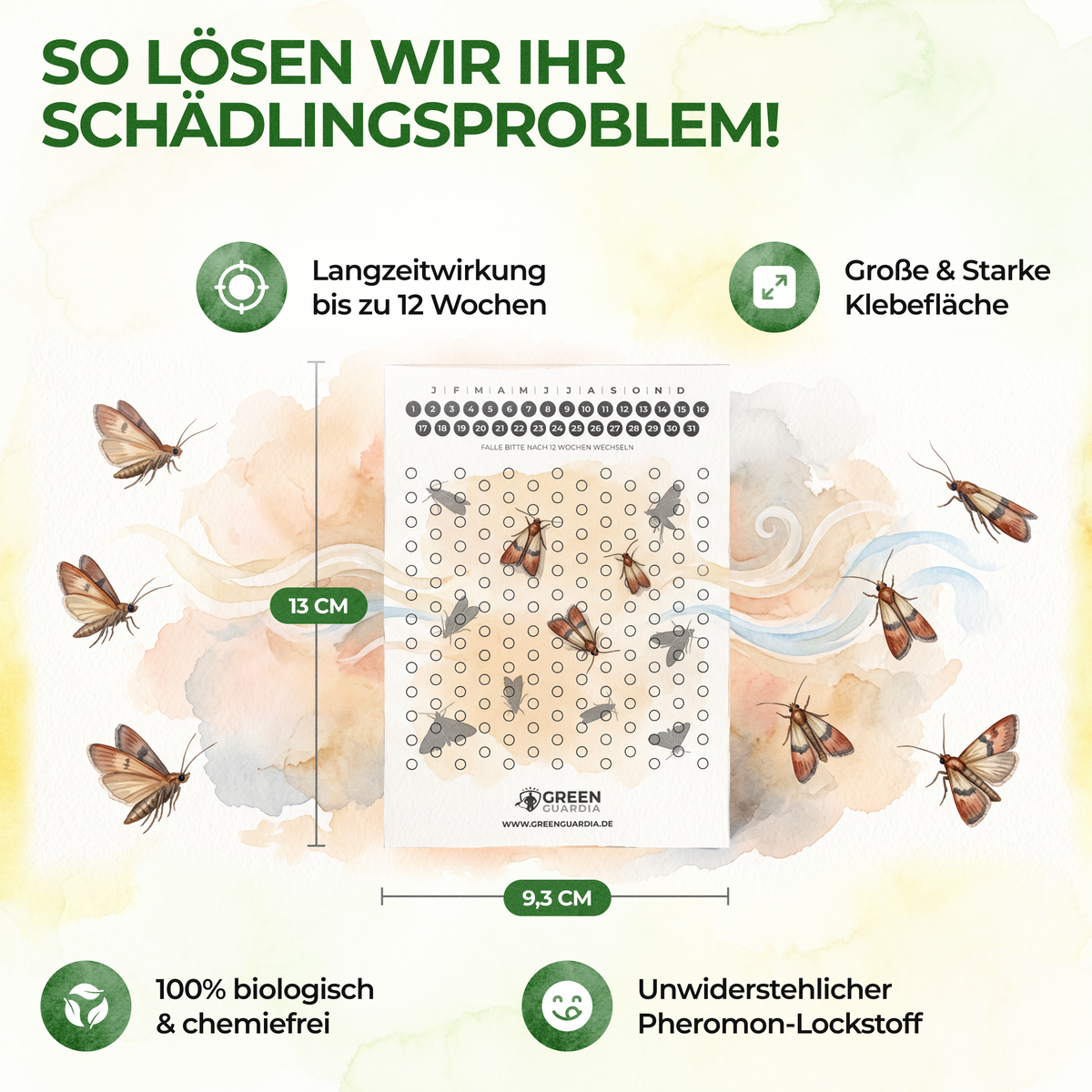 Lebensmittelmotten-Fallen mit Pheromonlockstoff