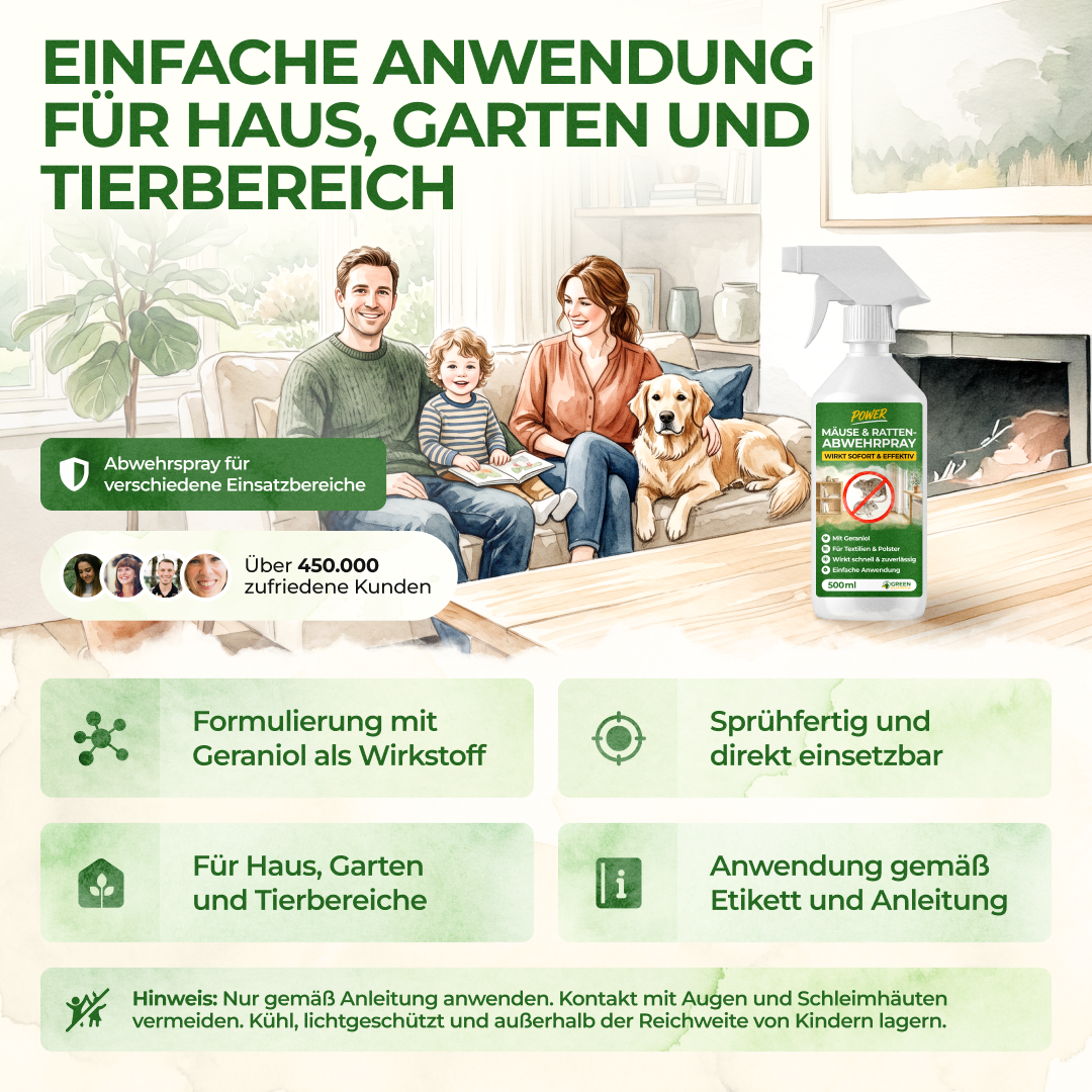 Mäuse/Ratten-Abwehrspray Power-Konzentrat - 500ml