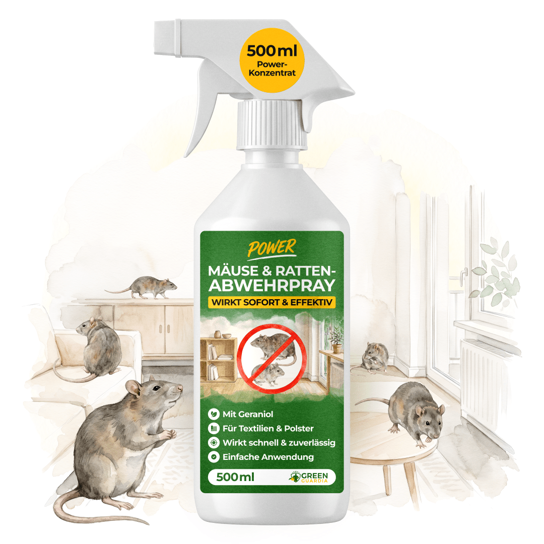 Mäuse/Ratten-Abwehrspray Power-Konzentrat - 500ml - Green Guardia - Ihr Experte für Schädlinge und Pflanzen