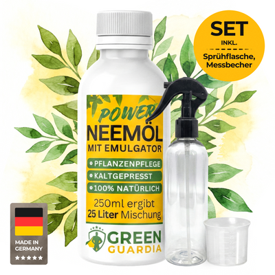 Aceite de Neem con emulsionante para plantas de interior y jardín