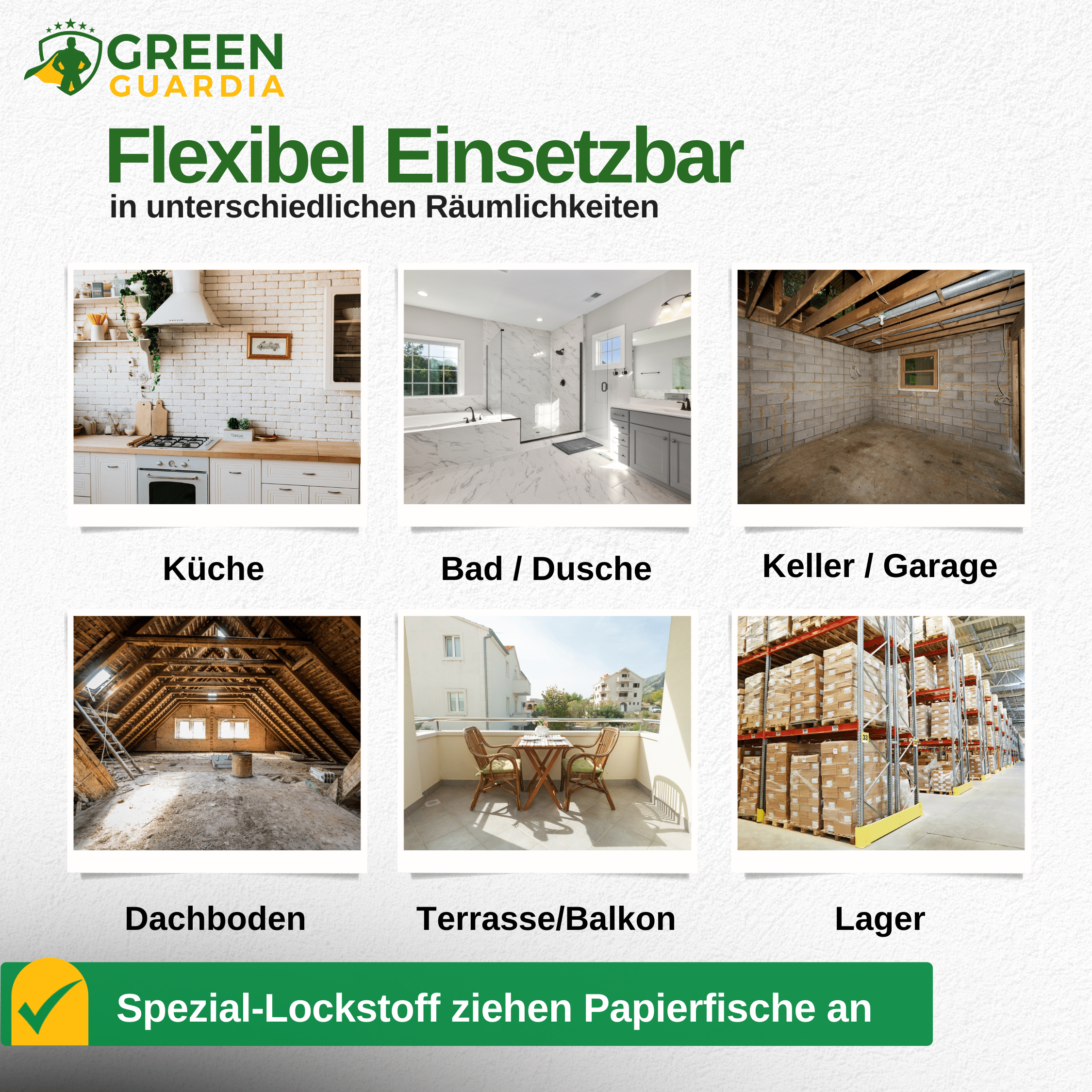 Papierfisch Falle mit Spezial - Lockstoff - Green Guardia - Ihr Experte für Schädlinge und Pflanzen