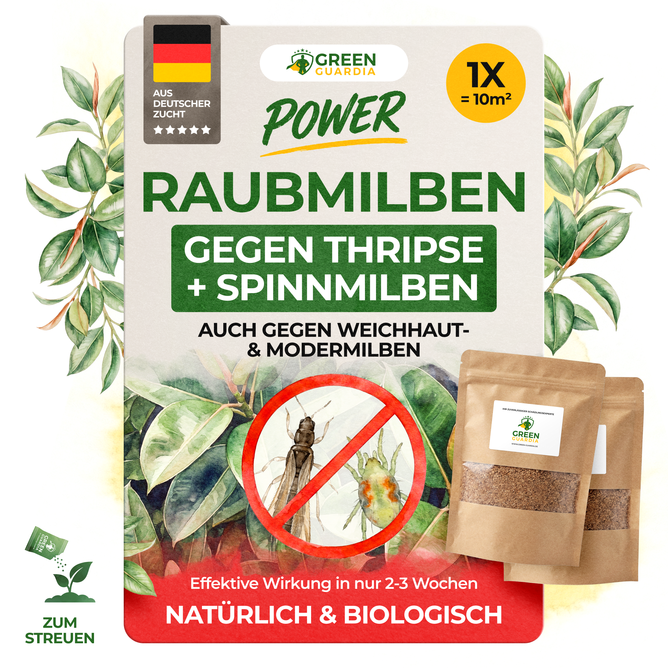 Mélange d'acariens prédateurs contre les thrips et les tétranyques – produit en vrac 