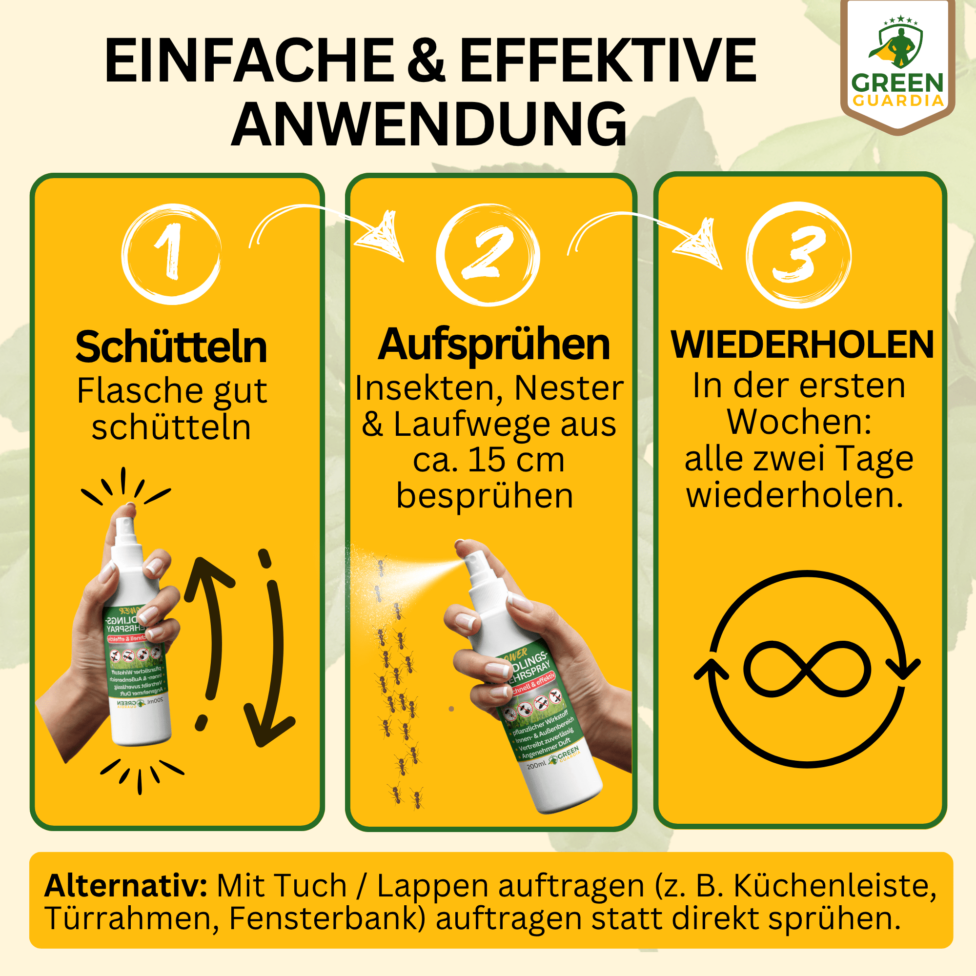 Schädlings - Abwehrspray Power - Konzentrat - Green Guardia - Ihr Experte für Schädlinge und Pflanzen