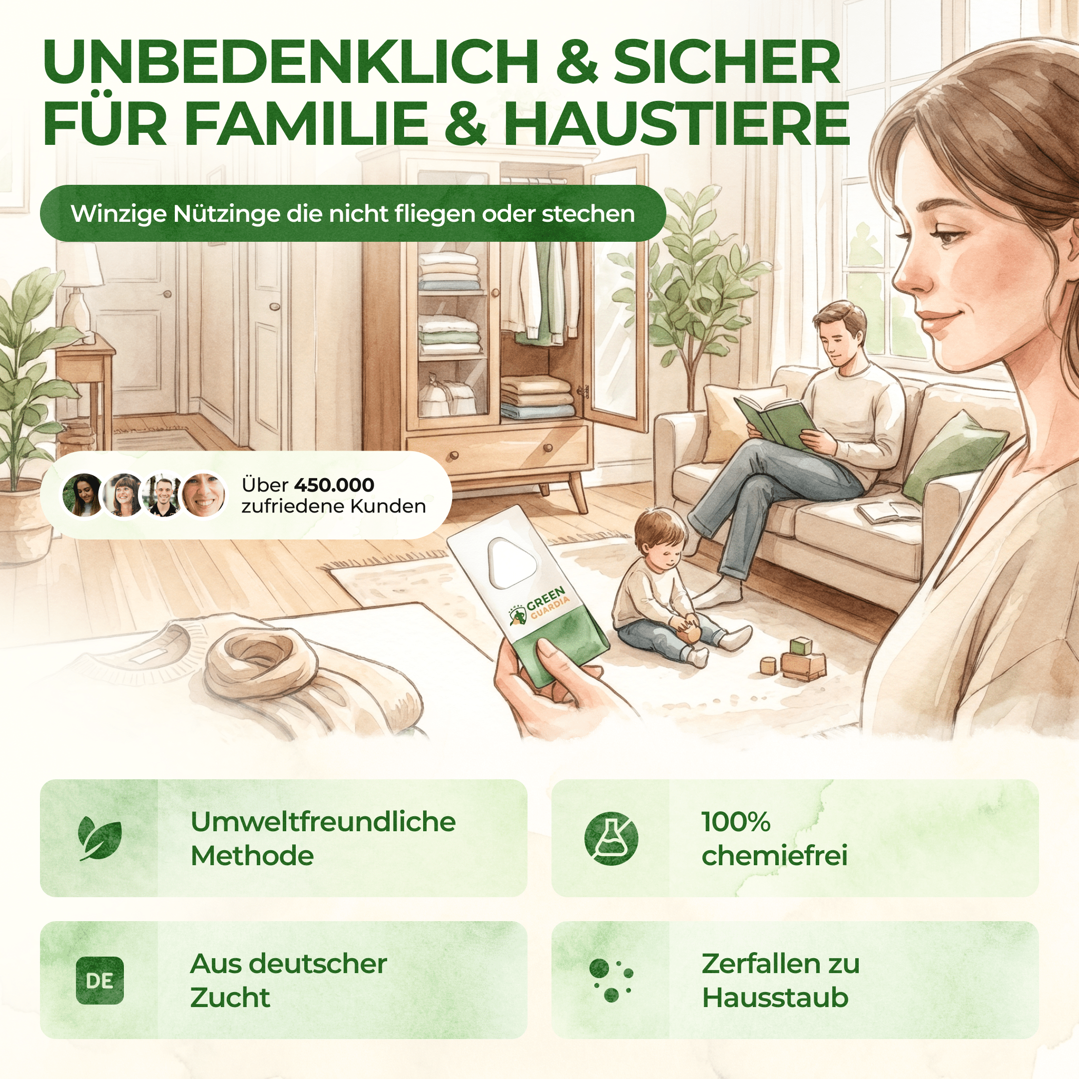 Schlupfwespen gegen Kleidermotten - Green Guardia - Ihr Experte für Schädlinge und Pflanzen