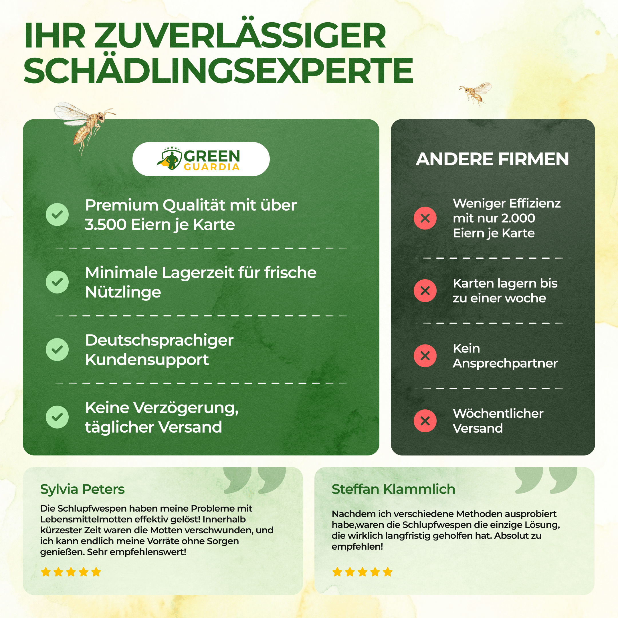 Schlupfwespen gegen Kleidermotten - Green Guardia - Ihr Experte für Schädlinge und Pflanzen