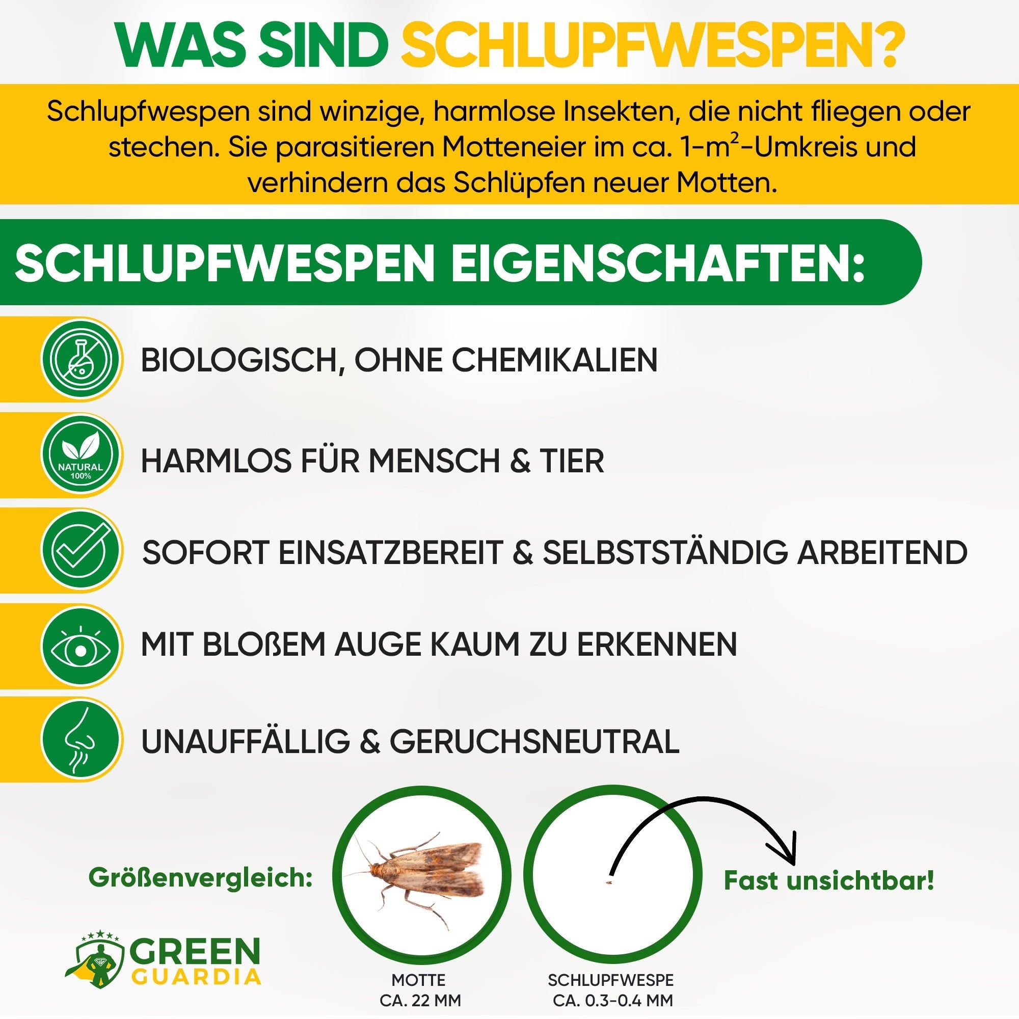Schlupfwespen gegen Lebensmittelmotten - Green Guardia - Ihr Experte für Schädlinge und Pflanzen