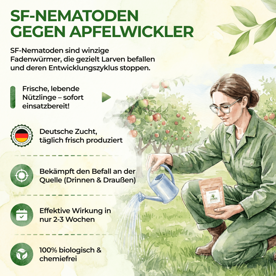 SF - Nematoden gegen Apfelwickler - Green Guardia - Ihr Experte für Schädlinge und Pflanzen