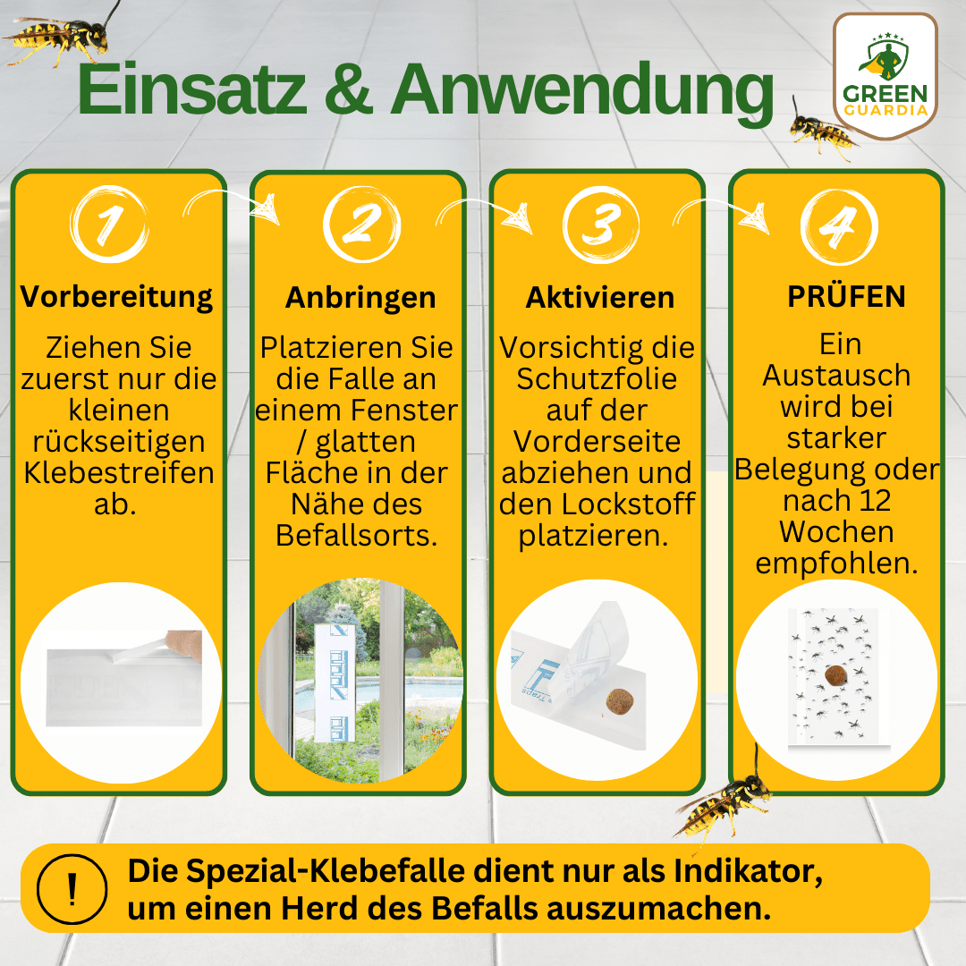 Wespen Fenster - Falle mit Spezial - Lockstoff - Green Guardia - Ihr Experte für Schädlinge und Pflanzen